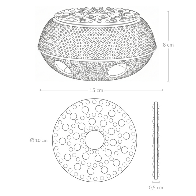 Încălzitor din fontă HOSHI, Ø 15 cm