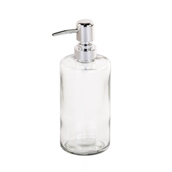 Dispenser pentru sapun lichid, din sticla texturata, 400 ml