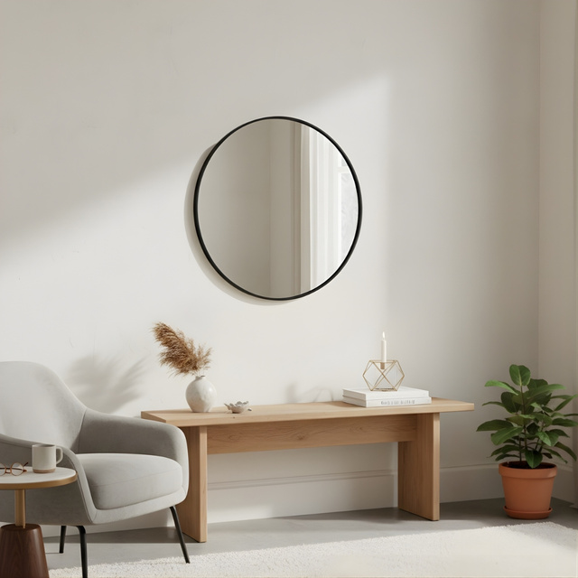 Oglindă de perete rotundă LØOP, Ø 60 cm