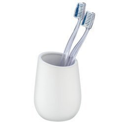 Pahar ceramic pentru periuțe de dinți BADI, gri, Wenko