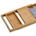Raft pentru baie, din bambus, cu suport pentru carte, 70 cm