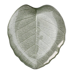 Farfurie de sticla pentru prajituri LEAF, 28 cm