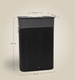 Coș de rufe negru din bambus, 80 l