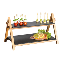 Platou de servire din bambus, ardezie, Kesper