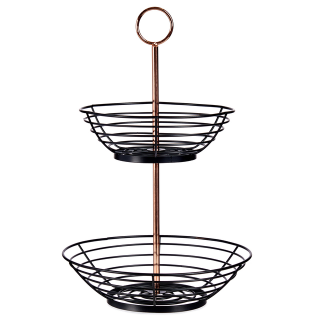 Pătratul cu două niveluri pentru fructe, metal