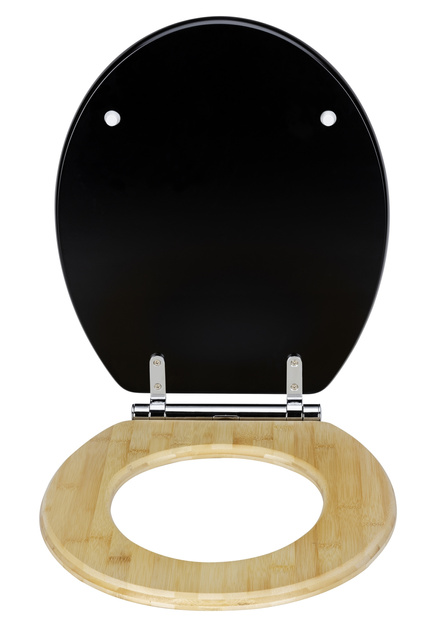 Capac WC, Bambus, Negru, WENKO