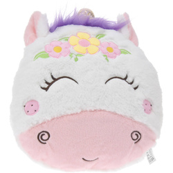 Perna de plus unicorn cu o banda de flori, 28 x 25 x 10 cm