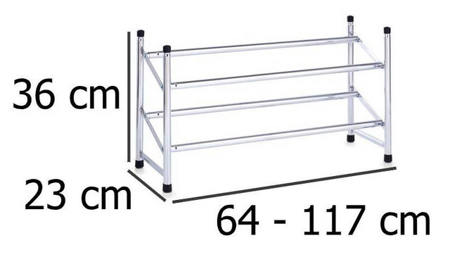 Dulap telescopic pentru pantofi - raft, poliță, ZELLER