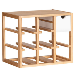 Raft pentru vinuri din bambus FINJA, culoare naturală, Wenko