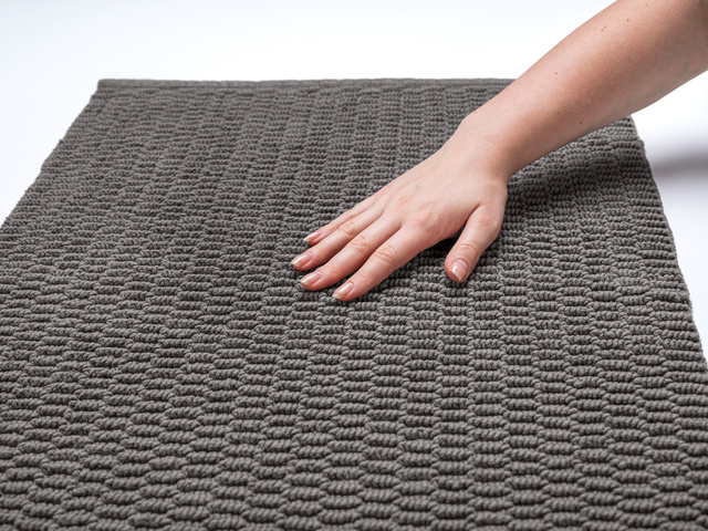 Covor de baie MONA, bumbac, 50 x 80 cm, gri inchis, WENKO