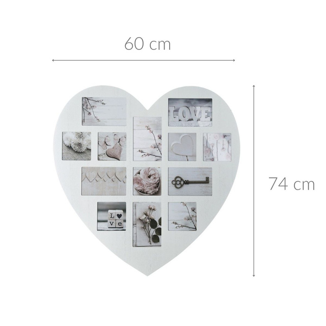 Rama foto din lemn HEART