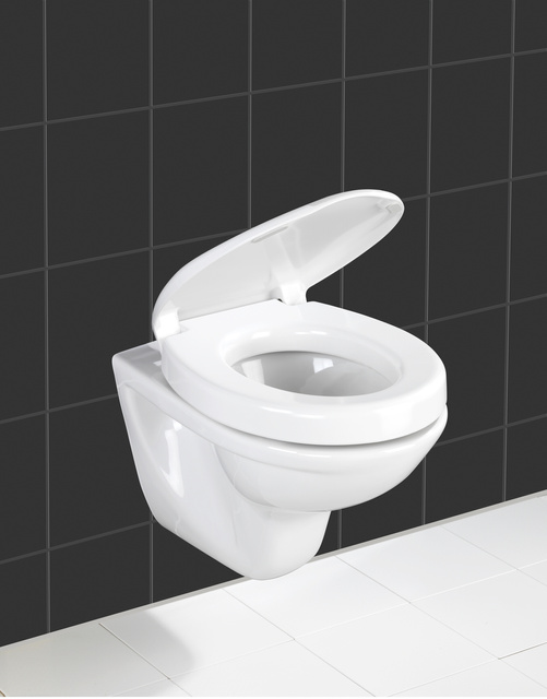 Capac de toaletă Secura Comfort WENKO cu închidere easy-close, scaun de toaletă confortabil Duroplast Easy-Close