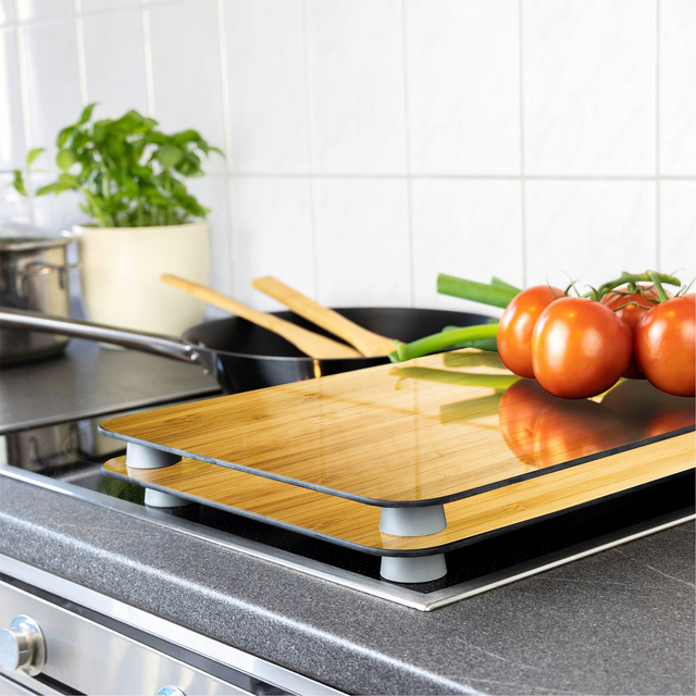 Plăci de protecție din sticlă WOODEN LOOK pentru aragaz - 2 bucăți, WENKO