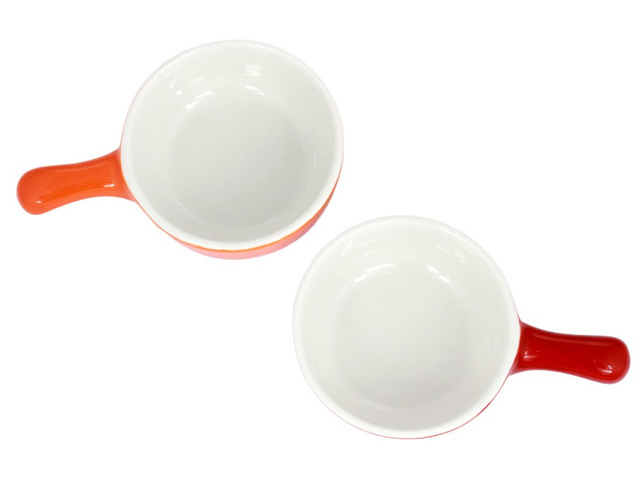 Cumpărătură ceramică, sosieră, vas de copt, roșu