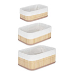 Set 3 coșuri pentru cosmetice de baie, 3 dimensiuni diferite