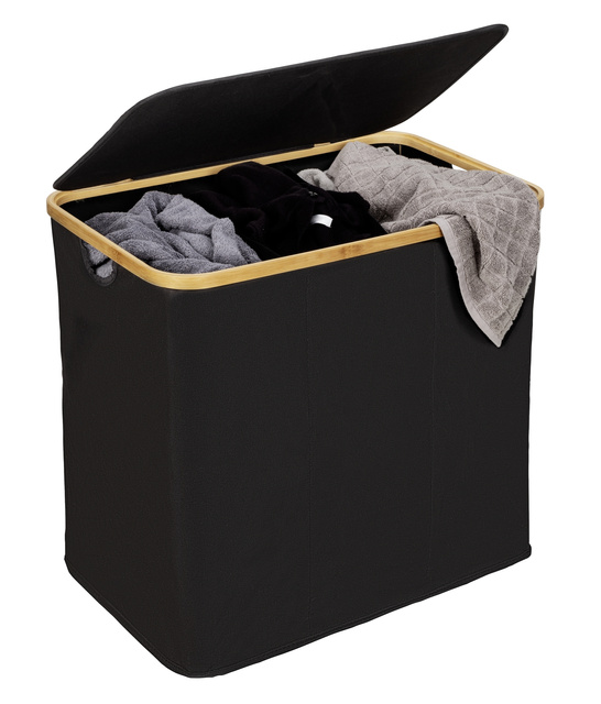 Coș de rufe, bambus, 57 x 50 x 37, Trio Ecori, WENKO