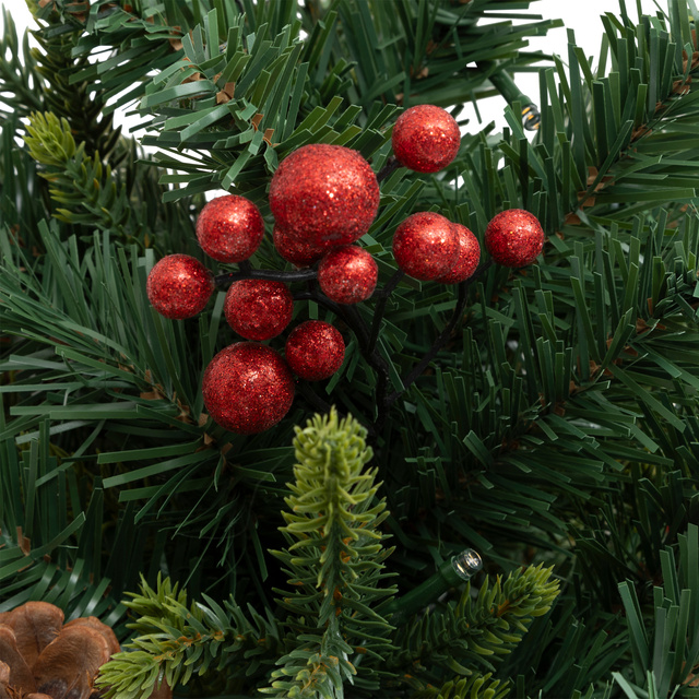 Brad artificial în ghiveci KAPPI, cu luminițe, 50 cm