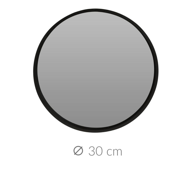 Oglinda rotunda in rama din lemn, Ø 30 cm