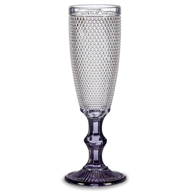 Set 6 pahare pentru sampanie cu model, 185 ml