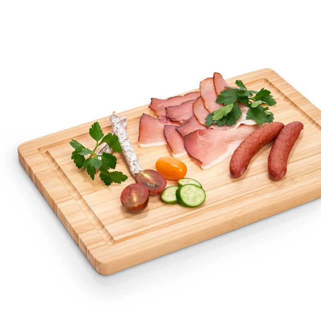 Tocator din bambus, Maro, 32x22x2 cm, Zeller