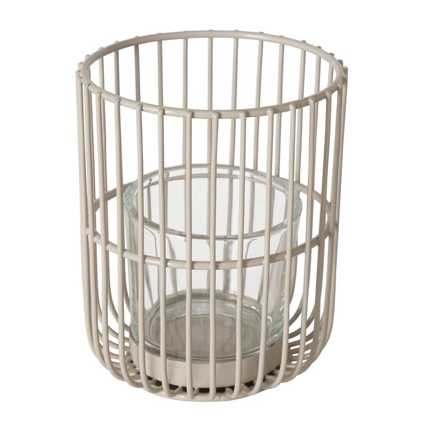 Set 2 felinare  metalice Cindy,  bej