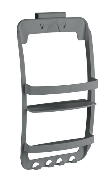 Raft de baie fără găurire, cu două niveluri, 26 x 54,5 x 11,5 cm, WENKO, gri