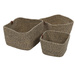 Coșuri de depozitare, împletite din bumbac, 3 bucăți