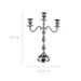 Candelabru argintiu, suport pentru 3 lumânări, 39 cm