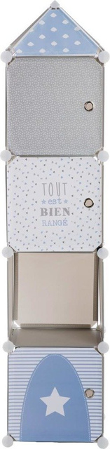 Organizator pentru jucarii 4 compartimente, Multicolor, 140x34x32 cm