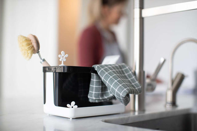 Organizer de bucătărie PARK IT pentru ustensile, KOZIOL, nisip de deșert natur.