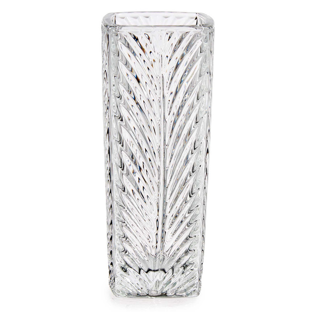 Vaza patrata cu model de cristal, 15 cm
