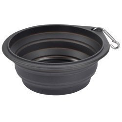 Bol de voiaj pentru caine si pisica, pliabil, silicon, Ø 15 cm