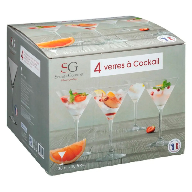 Set 4 pahare pentru cocktail-uri, 150 ml