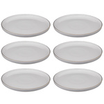 Farfurii întinse SUBLIMA, margine aurie, 6 buc. × Ø 27 cm