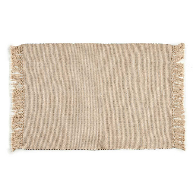 Covor cu franjuri, 100% bumbac, 180 x 120 cm