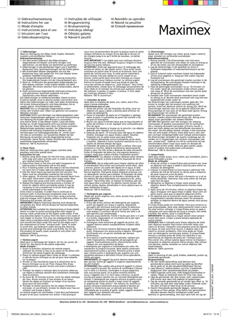 Argint si aluminiu agent de curățare