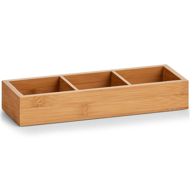 Organizator accesorii si obiecte din bambus, Maro, 28x10.2x4.5 cm,Zeller