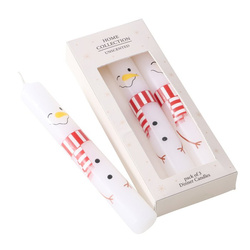 Lumânări de masă cu motiv festiv, 3 buc., 16 cm