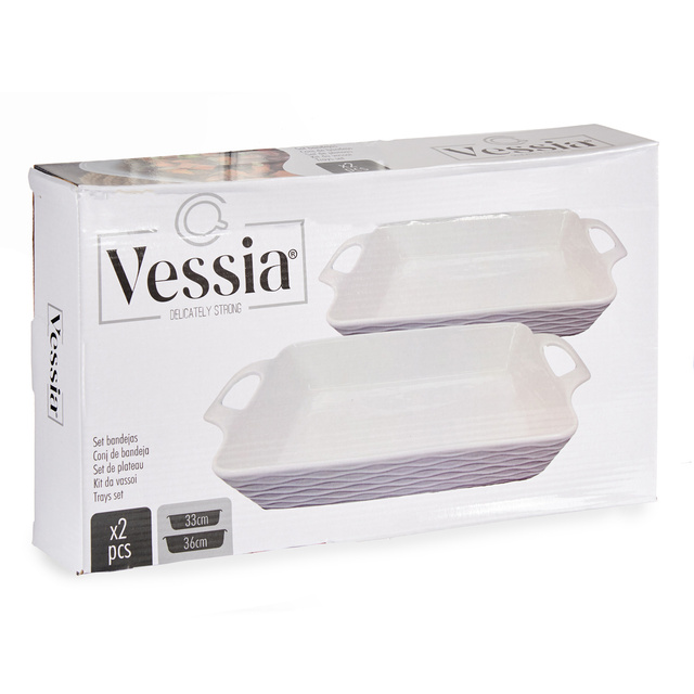 Set 2 vase din porțelan pentru copt