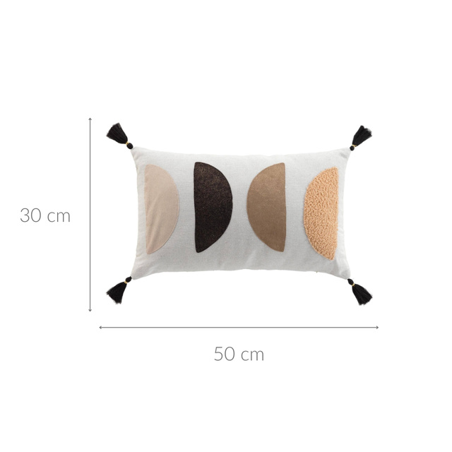 Pernă decorativă din materiale combinate, LUMIS, 30 x 50 cm