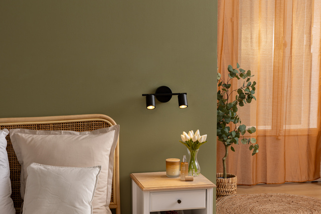 Lămpi de tavan VICO, abajururi metalice, 2 puncte, negru