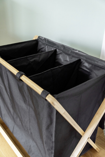 Coș de rufe pe cadru de bambus, Ecori, WENKO