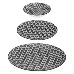 Serviciu de cină pentru 6 persoane BOHEMIA din porțelan, model cu buline