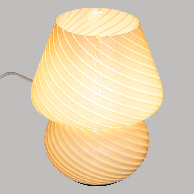 Lampa de masa ciuperca CARA, sticla, Ø 15 cm