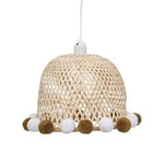 Lustra din bambus cu ciucuri decorative, 28 cm