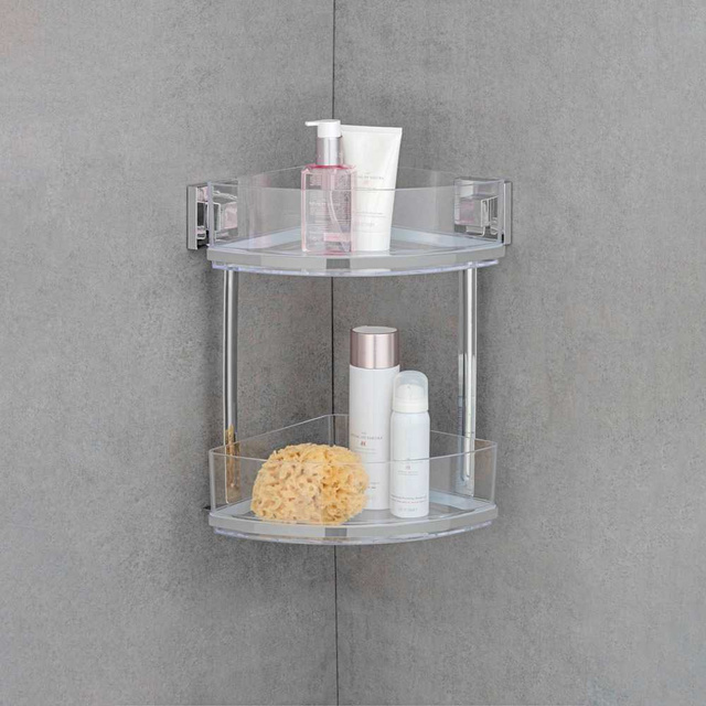 Raft baie de colț QUADRO, Vacuum-Loc pentru duș, 2 niveluri, WENKO