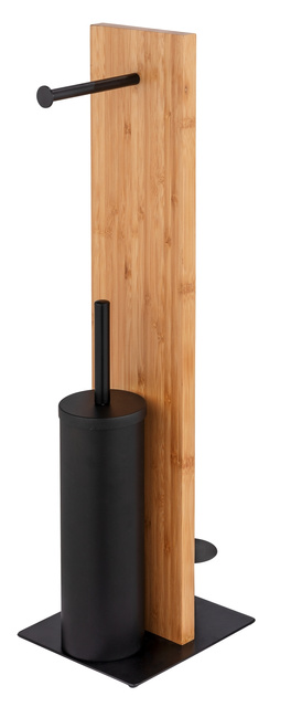 Suport pentru hartie igenica si perie WC RIVALTA, 3in1, WENKO