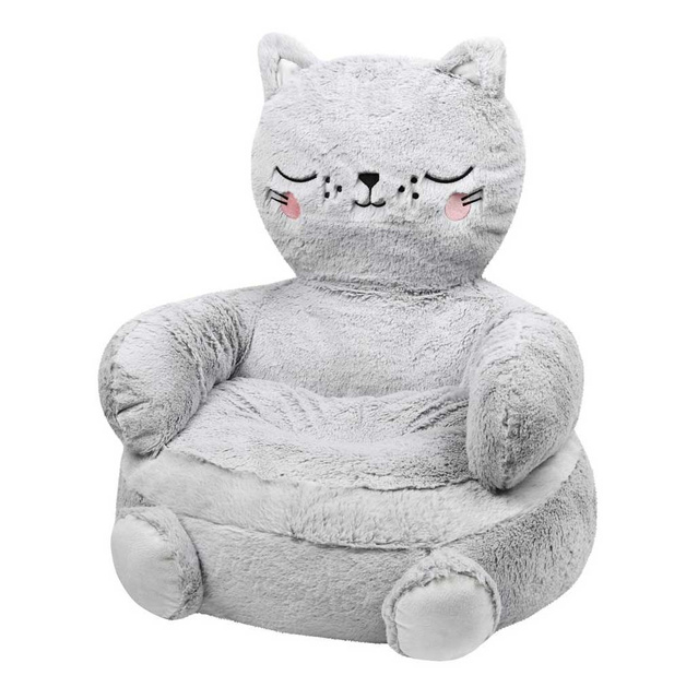 Puf pentru camera copiilor în formă de pisică, 45 x 45 cm