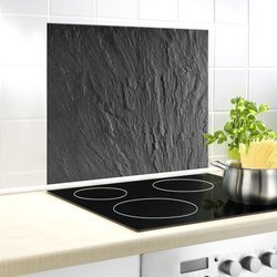 Placă de protecție din sticlă SLATE pentru perete - 50 x 60 cm, WENKO, ardezie