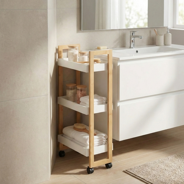 Raft îngust pe roți ASEM, 80 cm